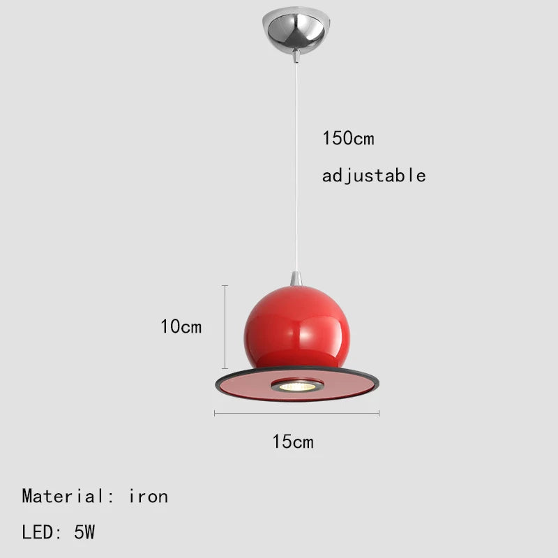 Modern style metal pendant light with adjustable cord