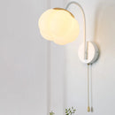 Nordic wooden wall light with cord switch cotton design