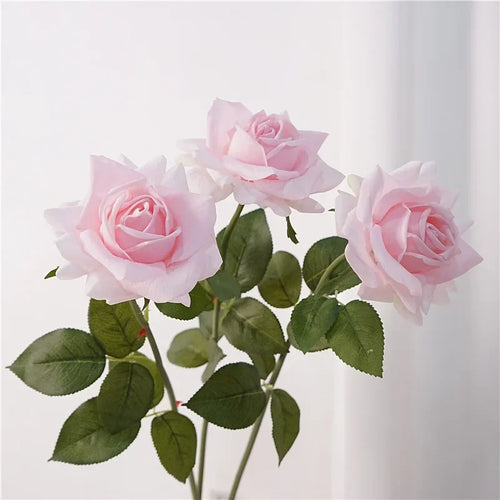 Artificial latex rose branch for decoration and gifts