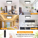 Tuya smart LED ceiling light with app and voice control, Alexa and Google compatible, remote control for living room and bedroom