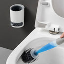 Rechargeable silicone cleaning brush set with wall-mounted holder