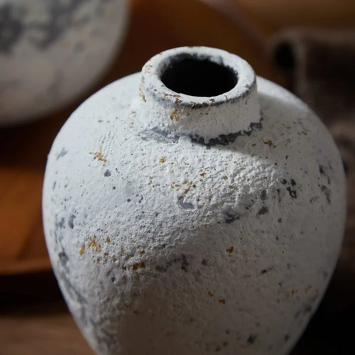 handmade ceramic vase for dried flowers home decoration - vue 6 sur 9