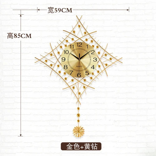 unique metal european design pendulum wall clock - vue 19 sur 19