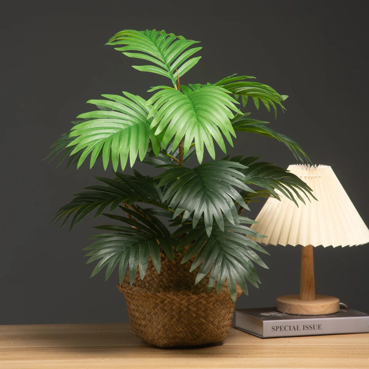 Large artificial monstera palm tree green for indoor and outdoor decoration