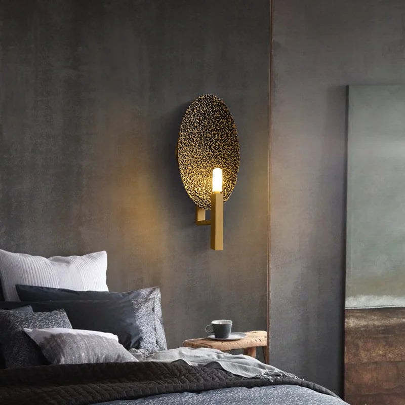 Postmodern copper wall light with LED lights - vue 3 sur 6