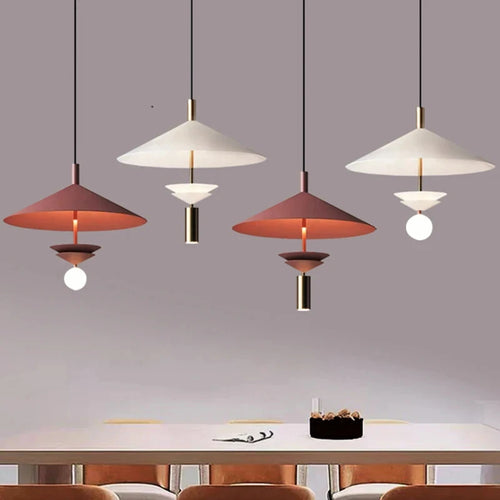 Modern indoor metal pendant light with soft illumination - vue 2 sur 14