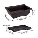 Rectangular clay effect flower pots for outdoor garden