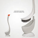 Vertical toilet brush for easy bathroom cleaning