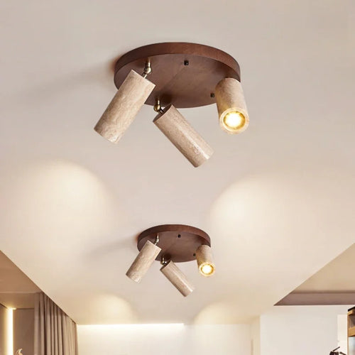 Japanese style vintage LED ceiling light for indoor and outdoor use - vue 2 sur 8