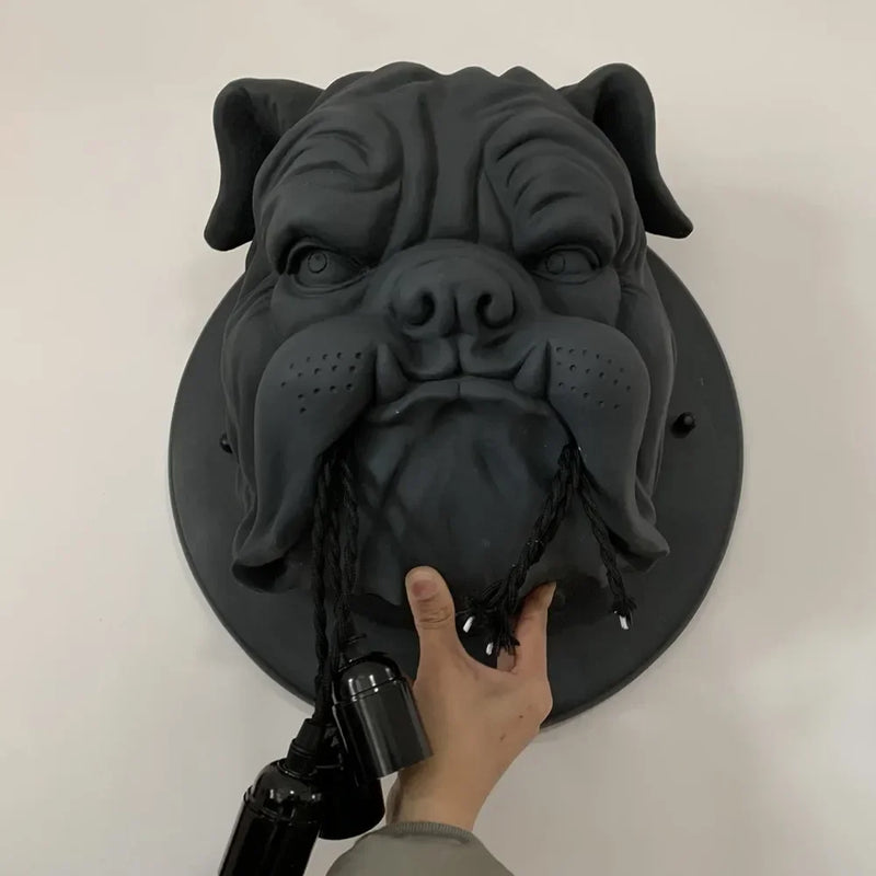 Vintage bulldog design resin wall light
