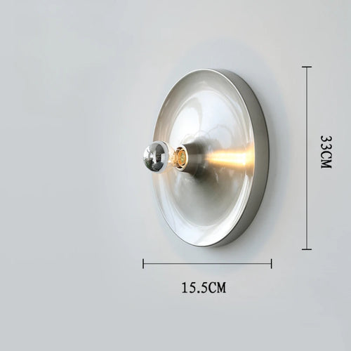 Bauhaus UFO art galvanised LED wall light decoration - vue 11 sur 14