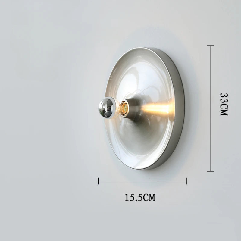 Bauhaus UFO art galvanised LED wall light decoration - vue 10 sur 14