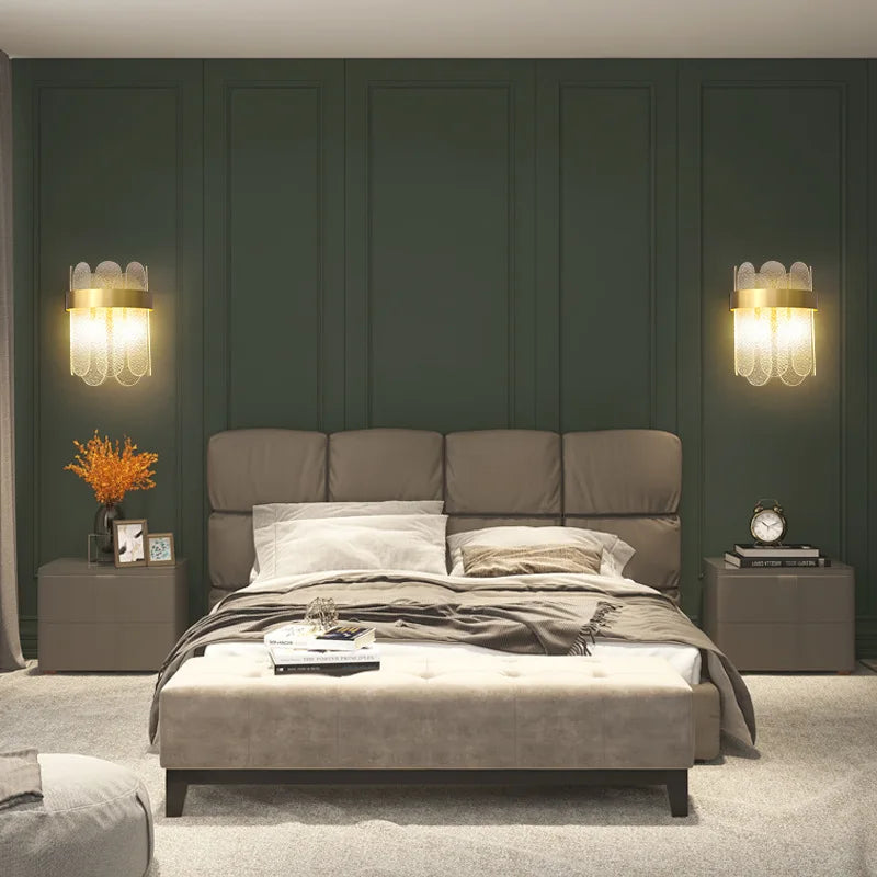 Nordic postmodern decorative glass LED wall light