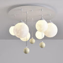 Design 3d led moon round ball chandelier for indoor suspension
