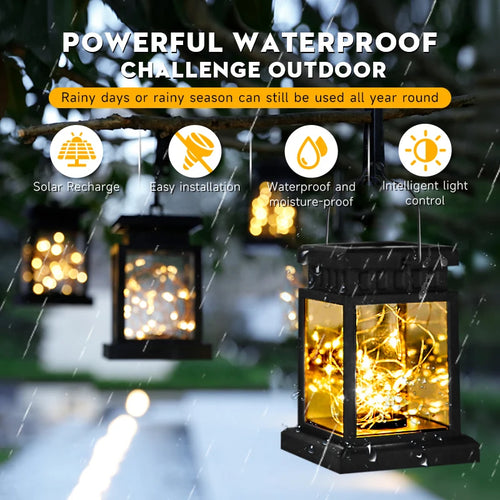 Waterproof solar LED lantern for garden and outdoor - vue 3 sur 9
