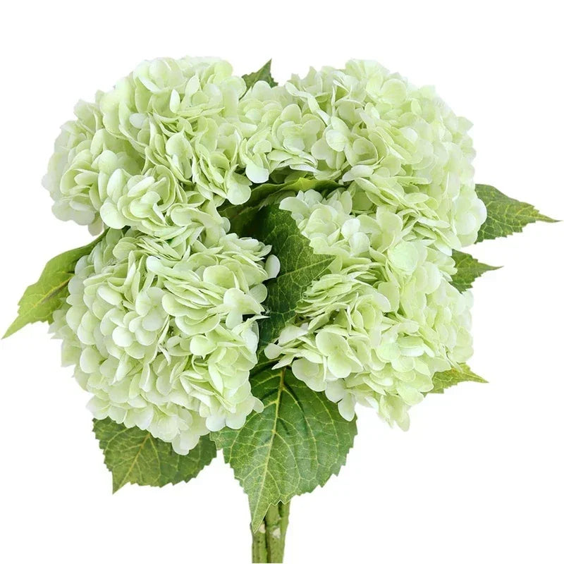 Set of 4 realistic artificial hydrangea flowers for decoration and weddings - vue 13 sur 18