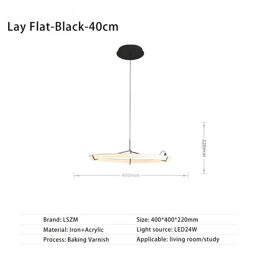 Nordic design decorative LED acrylic pendant chandelier - vue 14 sur 18