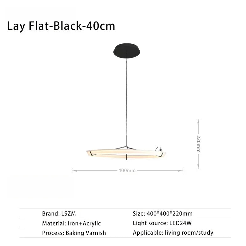 Nordic design decorative LED acrylic pendant chandelier - vue 14 sur 18