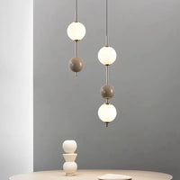 Glass LED pendant light with adjustable wire 4000k