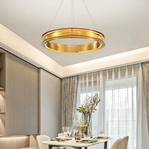 Italian post-modern minimalist decorative LED chandelier - vue 5 sur 12