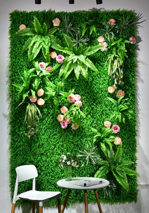 Artificial grass wall decoration for events and parties - vue 8 sur 21