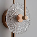 Round glass LED wall light for a cosy atmosphere