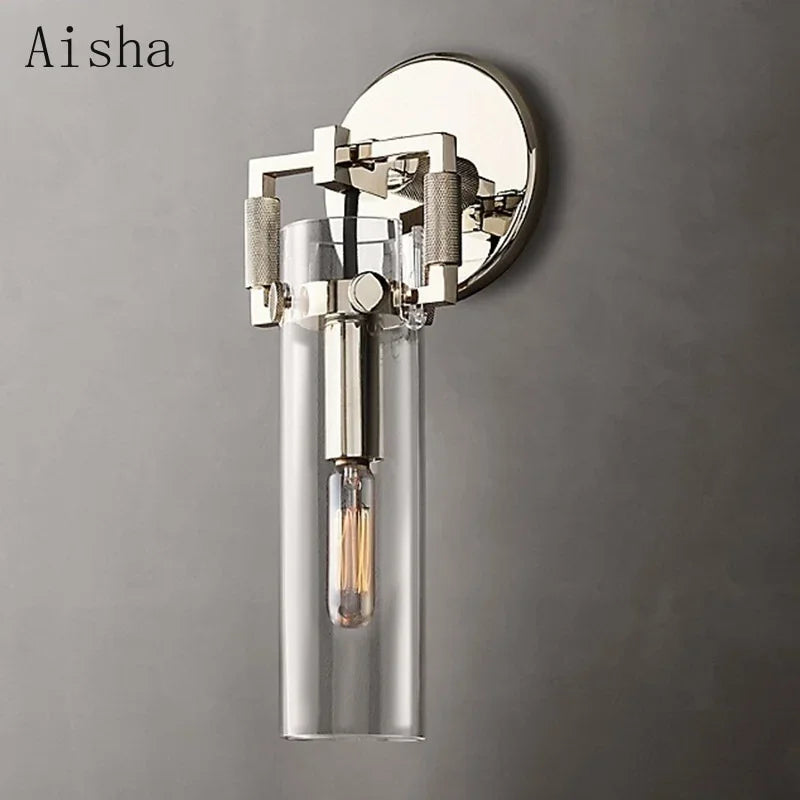 Retro industrial style loft wall light for interiors