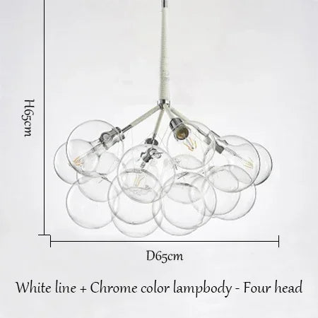 Modern glass chandelier for interior decoration - vue 11 sur 18