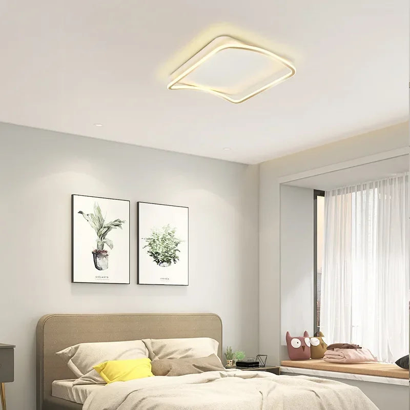 Modern LED ceiling light for elegant and simple interior decor - vue 4 sur 12