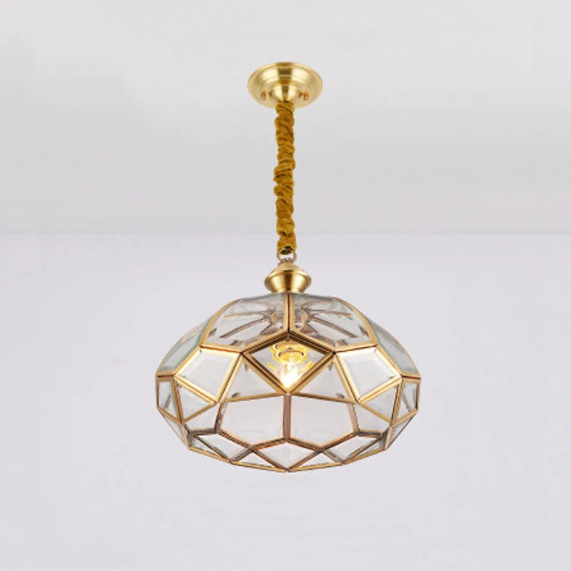 Modern American style copper ceiling light for creative and simple interiors