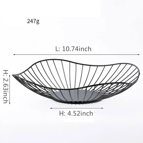 Multi-size iron fruit basket for versatile storage