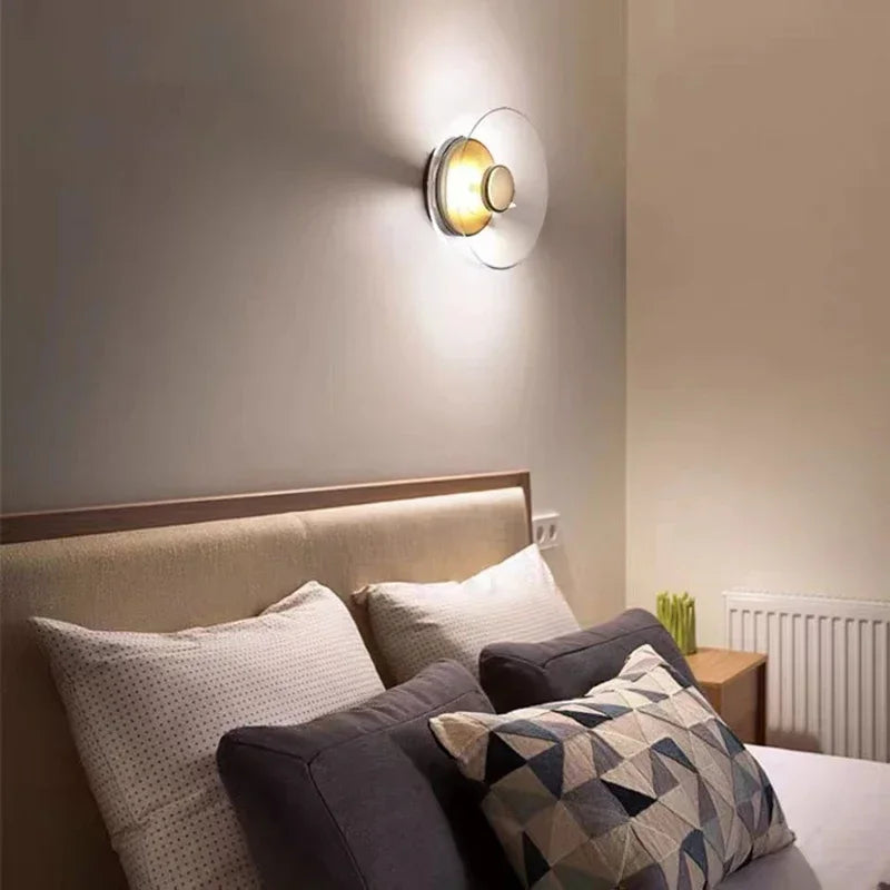 Modern glass LED wall light for Nordic interior decoration - vue 6 sur 8