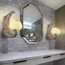 Coloured glass Chinese style wall light for indoor and balcony
