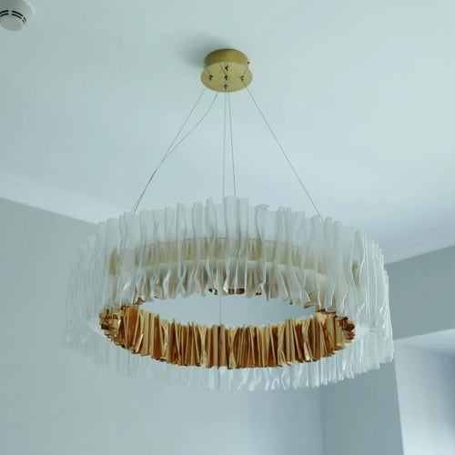 Designer pendant light in PVC and stainless steel for indoor spaces - vue 6 sur 13