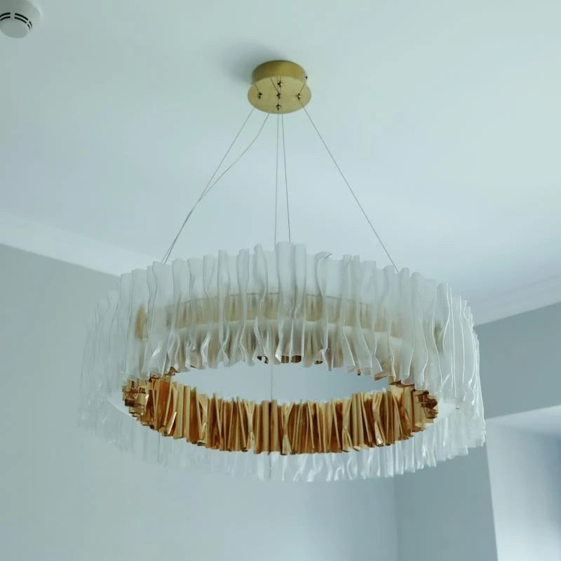 Designer pendant light in PVC and stainless steel for indoor spaces - vue 5 sur 13
