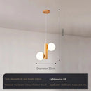 Wood and glass pendant light for modern and creative restaurant