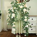 Elegant artificial silk rose vine floral decoration