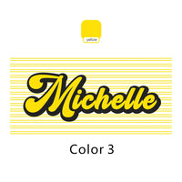 serviette de plage personnalisée rayures style retro