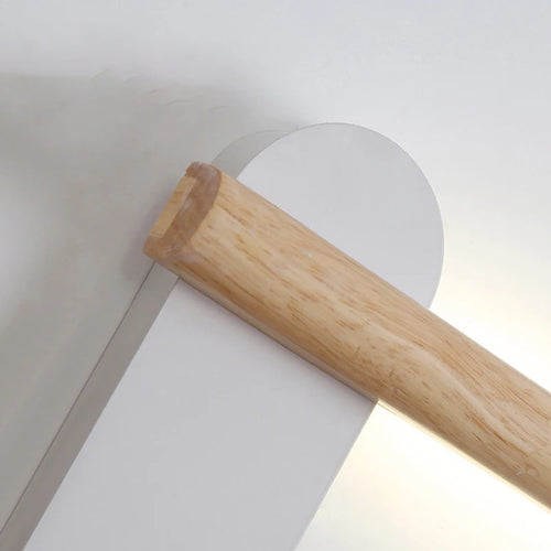 Adjustable nordic wood and metal minimalist wall light - vue 6 sur 9