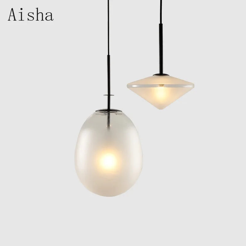 Postmodern glass pendant light for elegant interior decor
