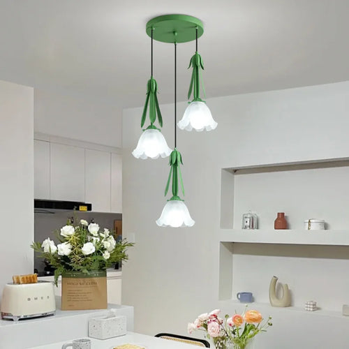 Glass chandelier for modern pendant lighting - vue 4 sur 12