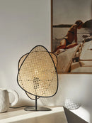French designer knitted rattan floor lamp