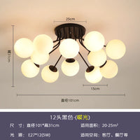 Nordic LED chandelier with hanging glass ball