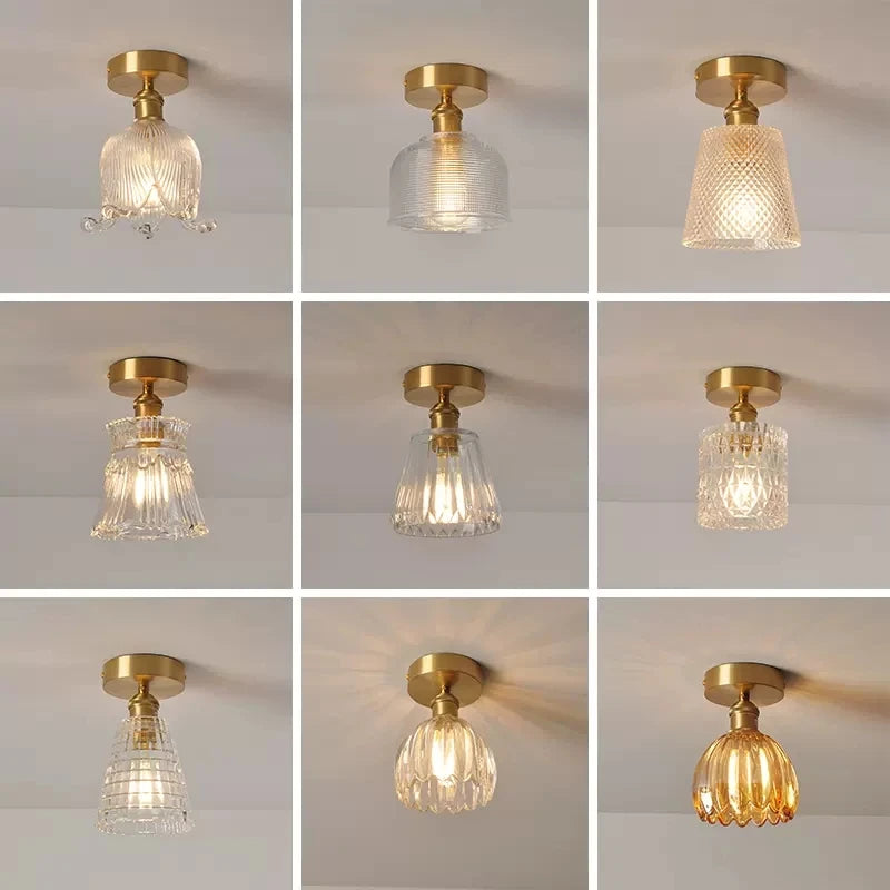 Modern glass ceiling light for bright indoor and outdoor spaces
