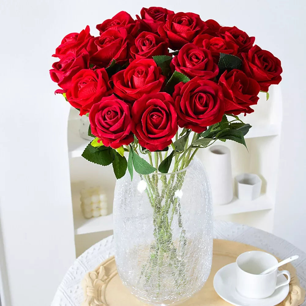 Artificial silk rose for wedding and event decoration