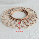 round rattan mirror artistic decoration for interior
