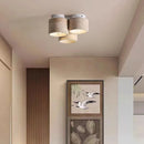 Natural marble ceiling light with stone pendant