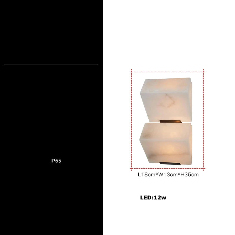 Modern waterproof geometric LED wall light for indoor and outdoor use - vue 12 sur 12