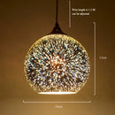 3D firework stained glass pendant light