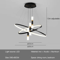 Modern round chandelier for decorative indoor lighting